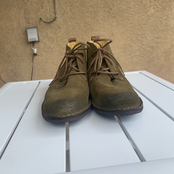 Bussola military green suede boots with laces size 7.5 (European 38) - Picture 3 of 16